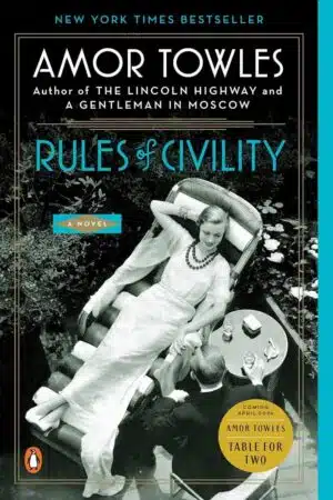 Amor Towles Rules of Civility Paperback Book Cover