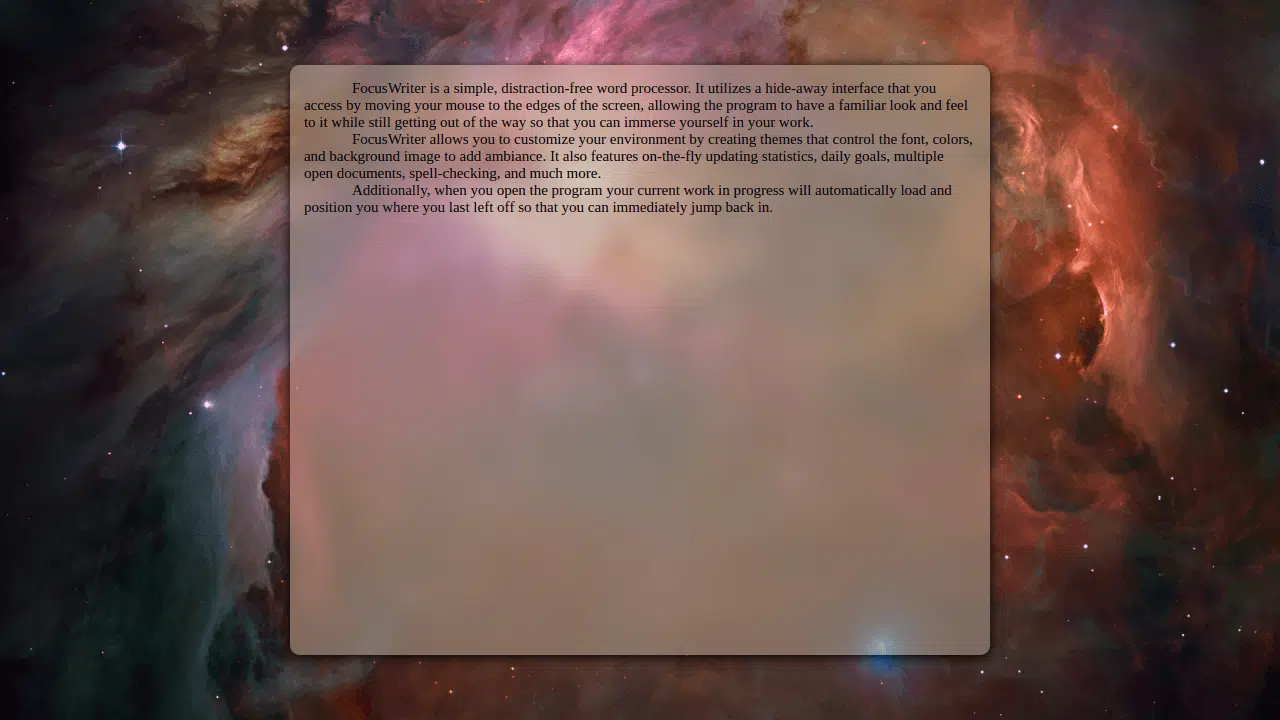 FocusWriter Screenshot