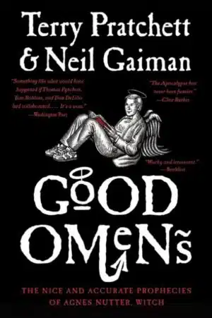 Terry Pratchett Good Omens Paperback Book Cover
