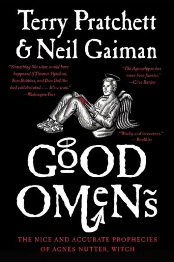 Terry Pratchett Good Omens Paperback Book Cover